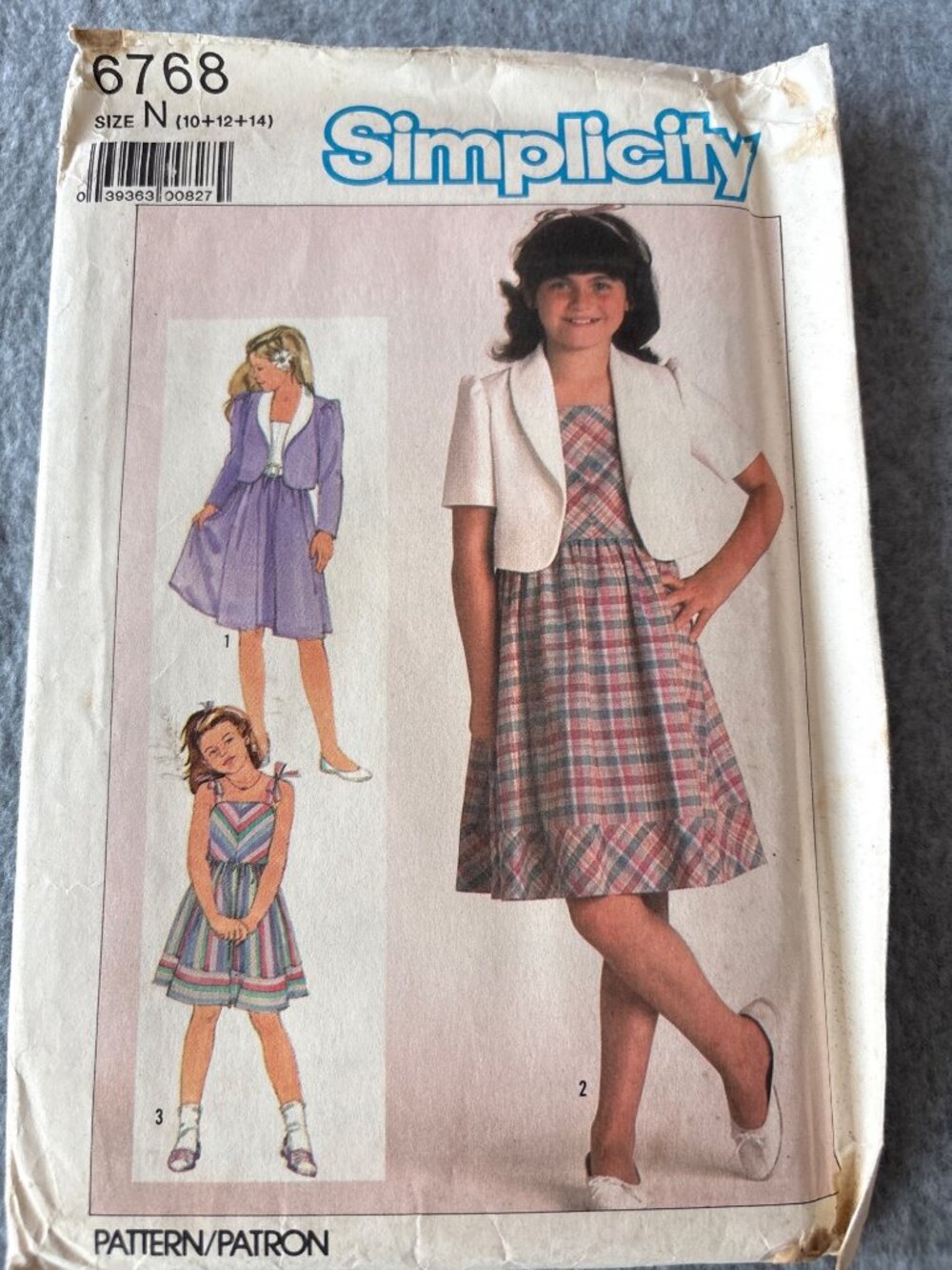 Simplicity 6768 Girls Dress Jacket Sewing Pattern Size 10/12/14 Uncut
